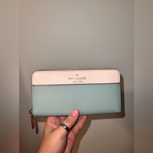 Two toned Tiffany blue Kate spade wallet